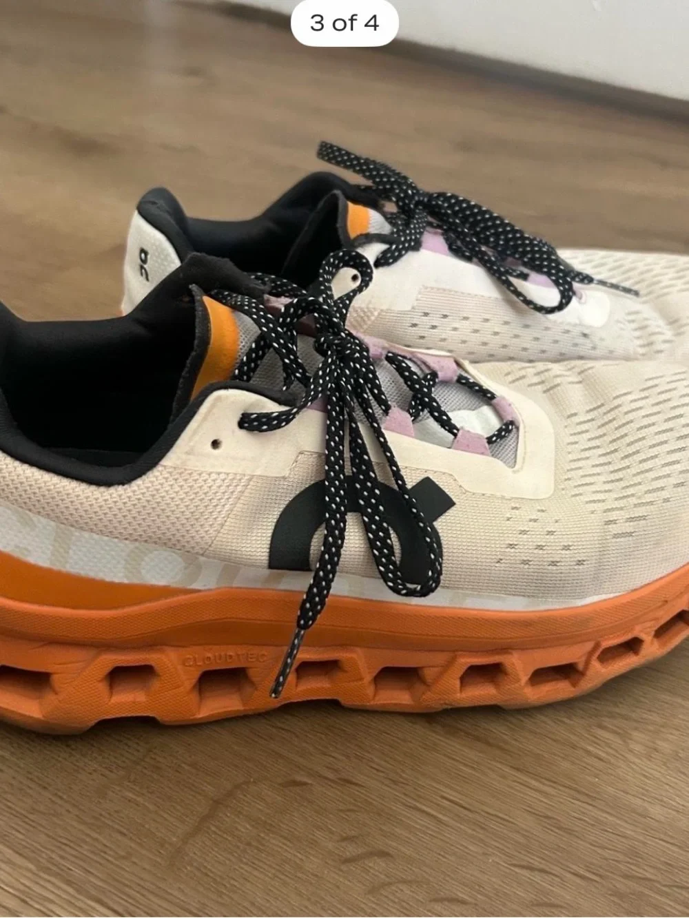 On Running Women's Cloudmonster in Cream, Orange & Black